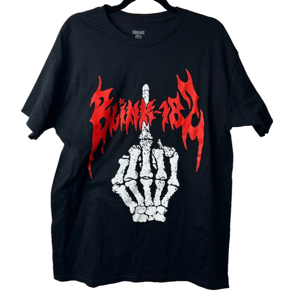 OFFICIAL Other - Blink-182 SKELETON FINGER GRAPHIC T SHIRT Mens Size L Short Sleeve T-shirt C24